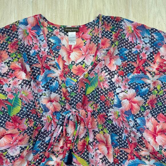 Tommy Bahama Tropical Floral Print Beach Resort Vacay Swim Coverup Dress Small - Picture 2 of 14